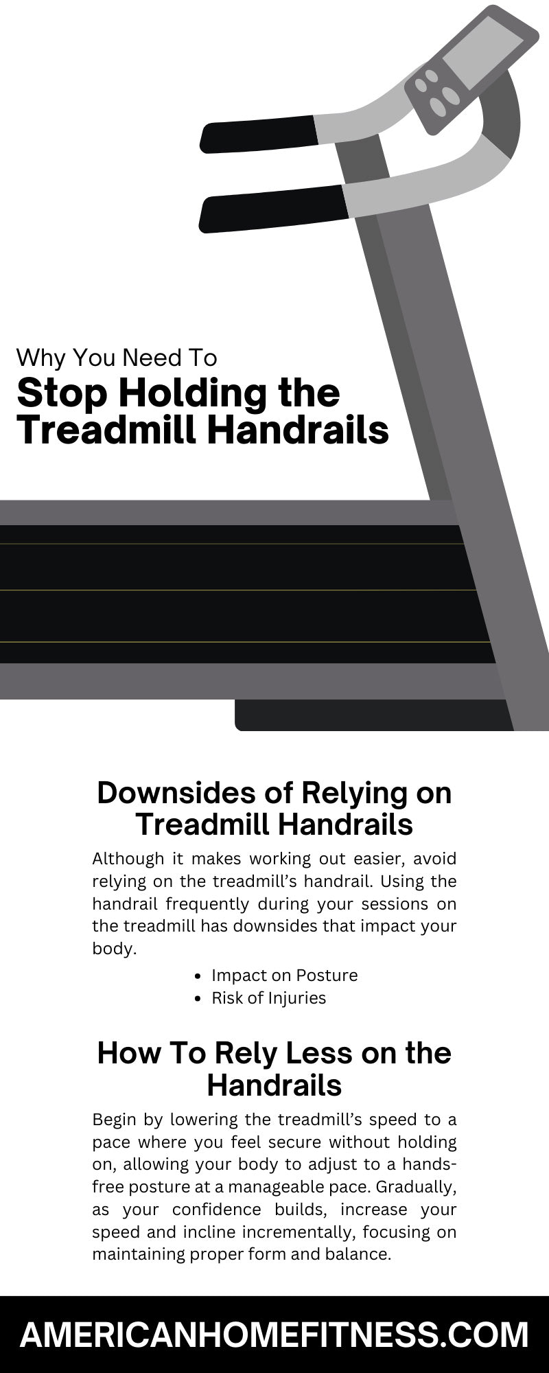 Why You Need To Stop Holding the Treadmill Handrails