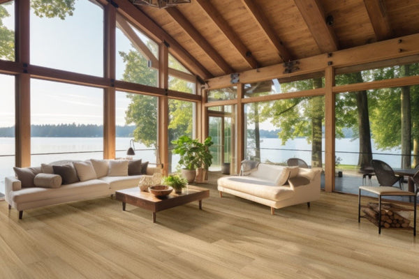 Living room with large window