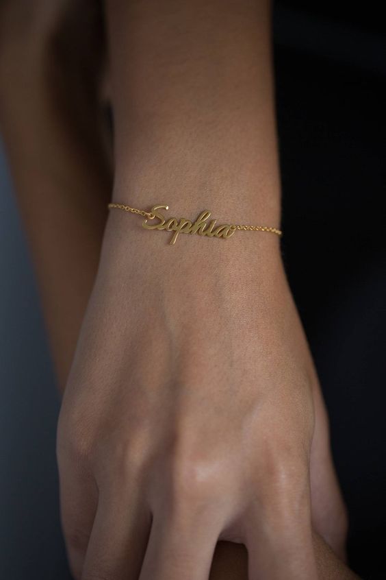 Buy Customized Gold Name Bracelets India Online