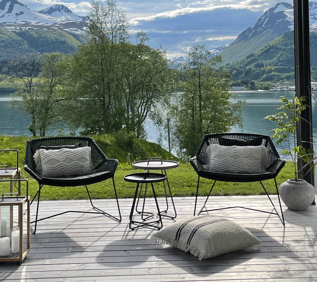 Cane-Line Breeze Lounge Chairs – Schwarzes Korbgeflecht