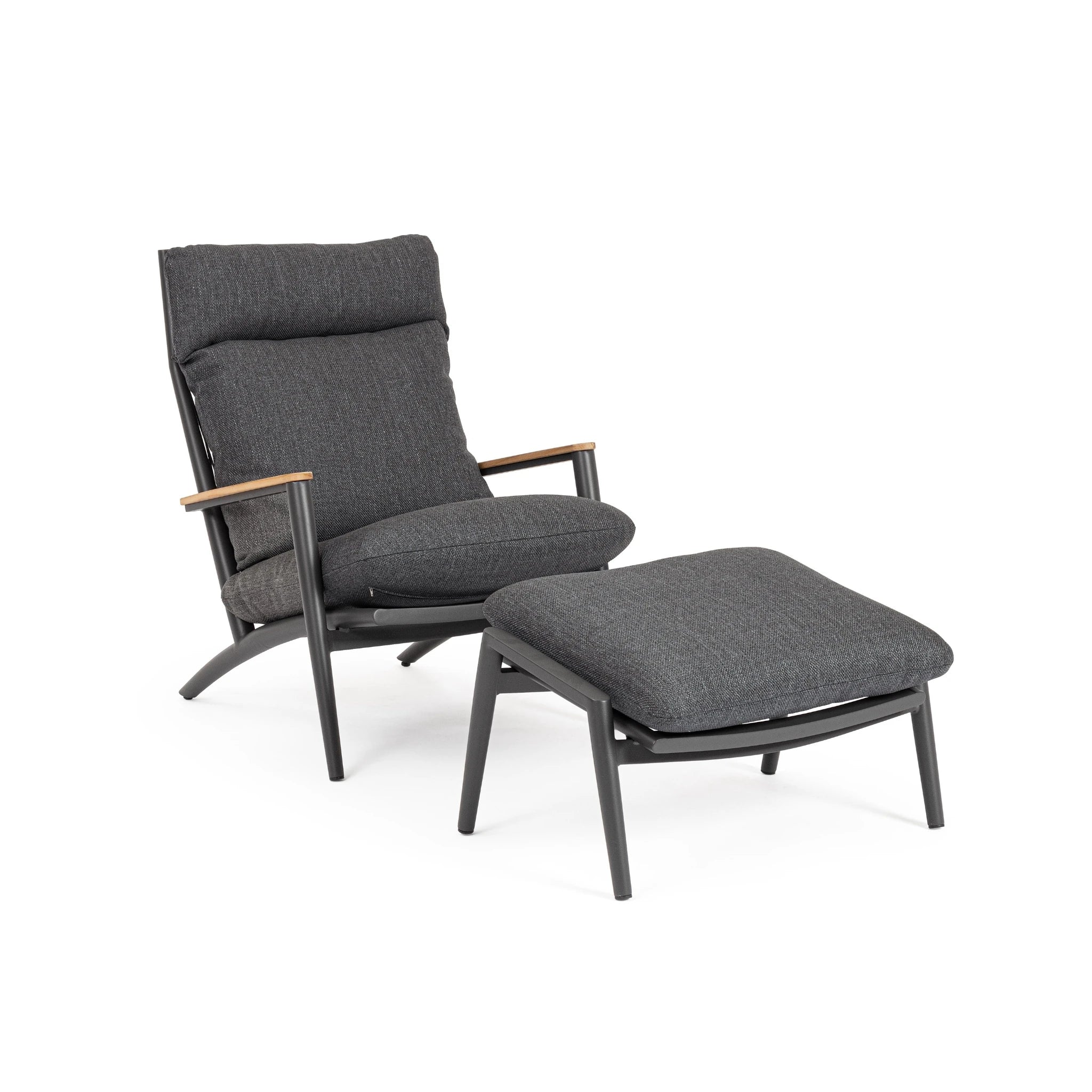 Image of IBISCO Garten-Loungesessel mit Fußhocker