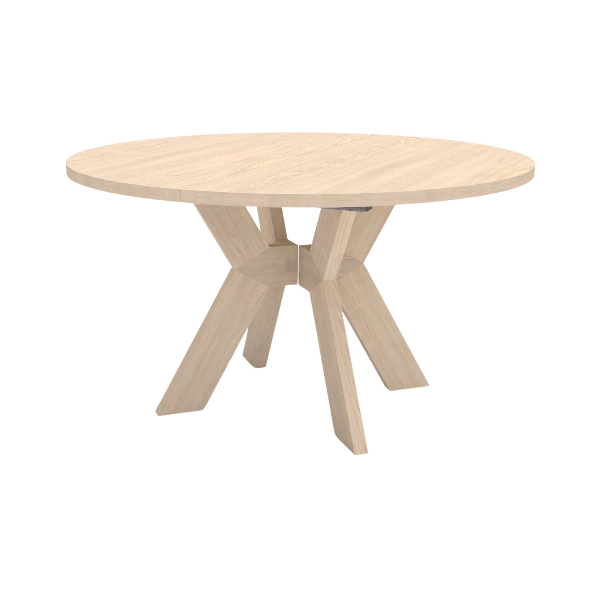 MONOGRAM Runder ausziehbarer Esstisch aus Massivholz