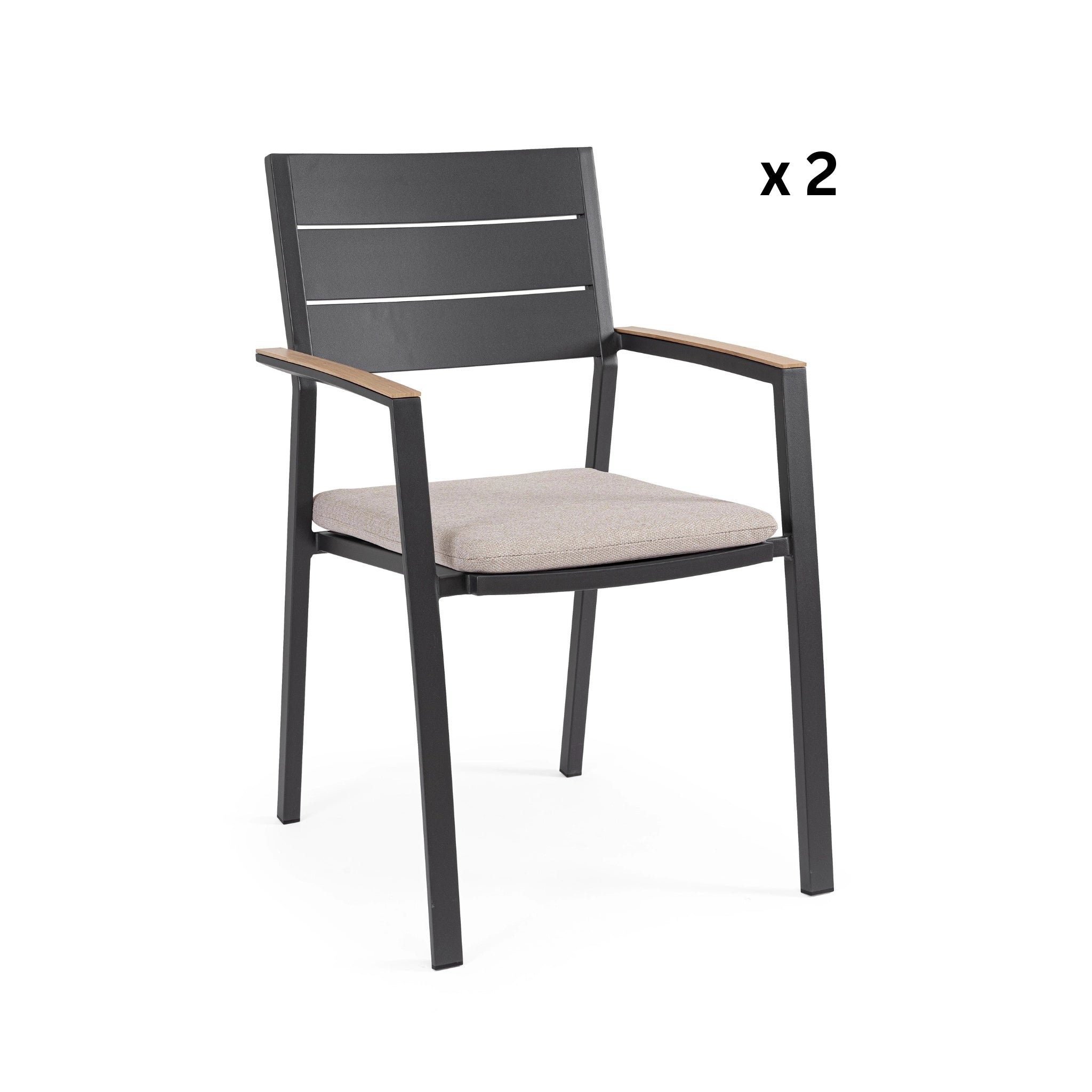 Image of 2er-Set ZELMA Esszimmerstühle für den Außenbereich - OUTLET
