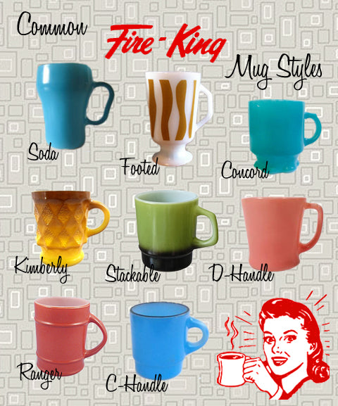 Fire King Mug Styles | VintageVirtue.net