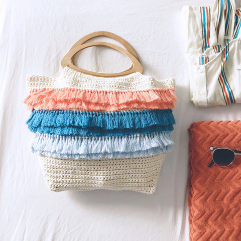 Tassel crochet summer bag