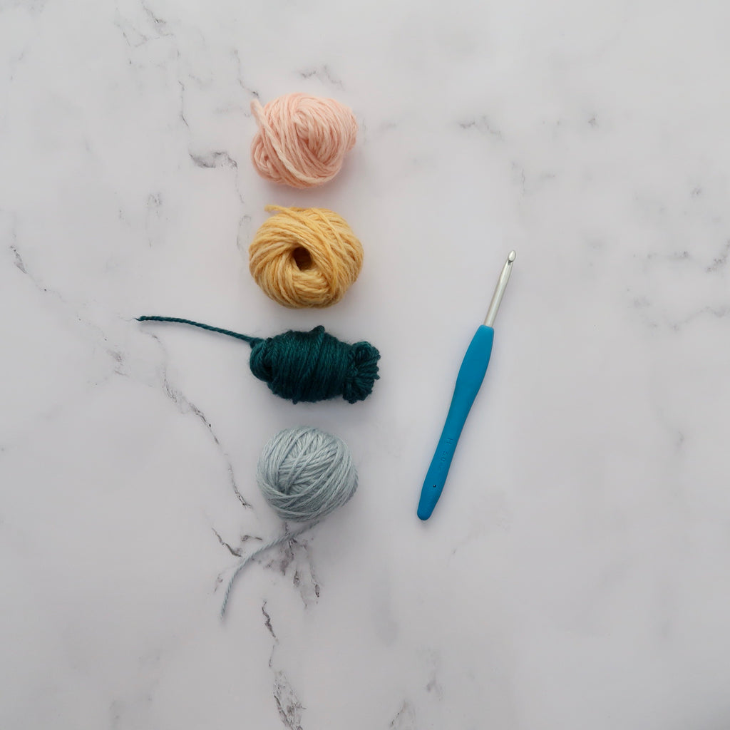 Crochet hair tie scrap makes materials