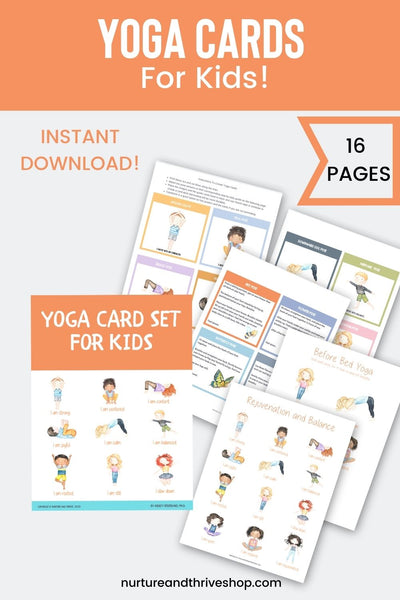 Set of 12 Printable Yoga Cards: Yoga for Kids! – Nurture and Thrive Shop