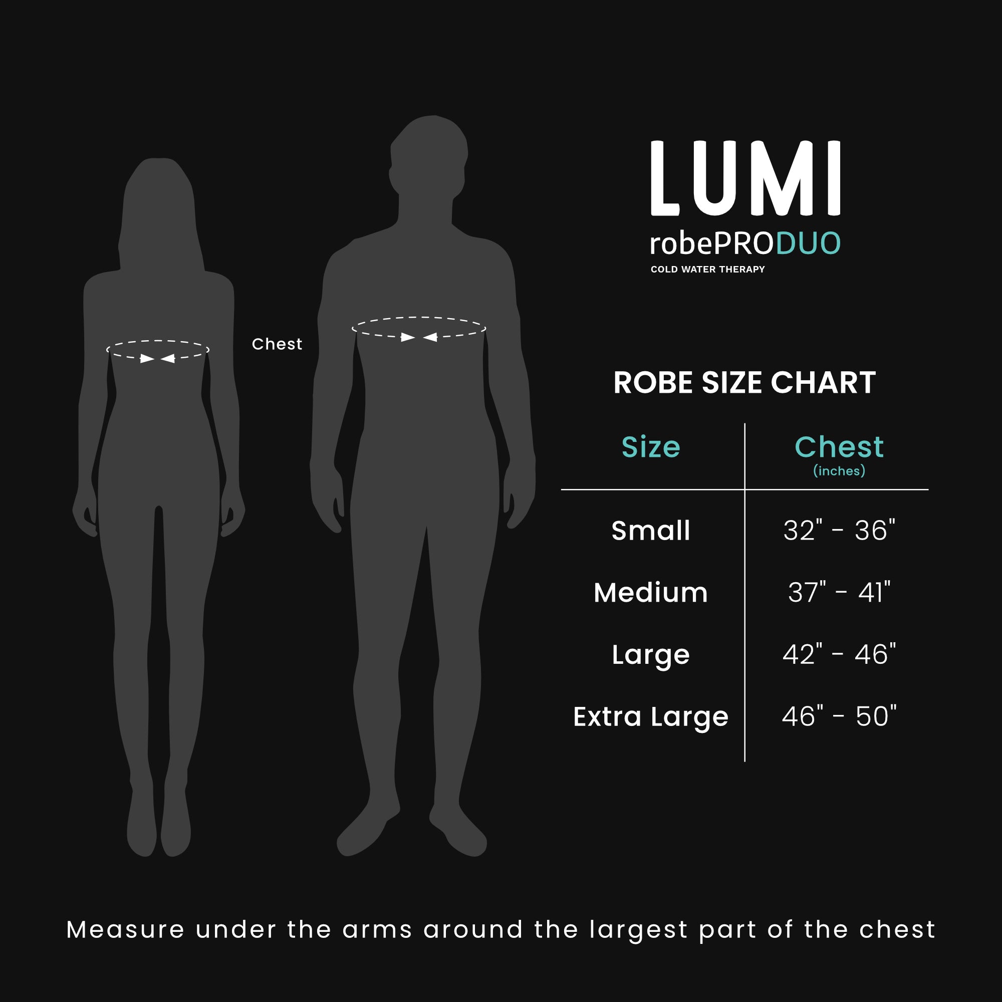 LUMI Robe PRO Duo size guide