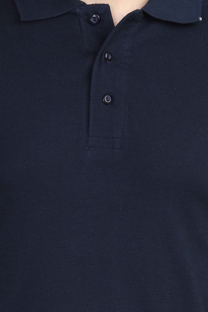 Navy Blue Polo T-shirt For Men – Spoilx