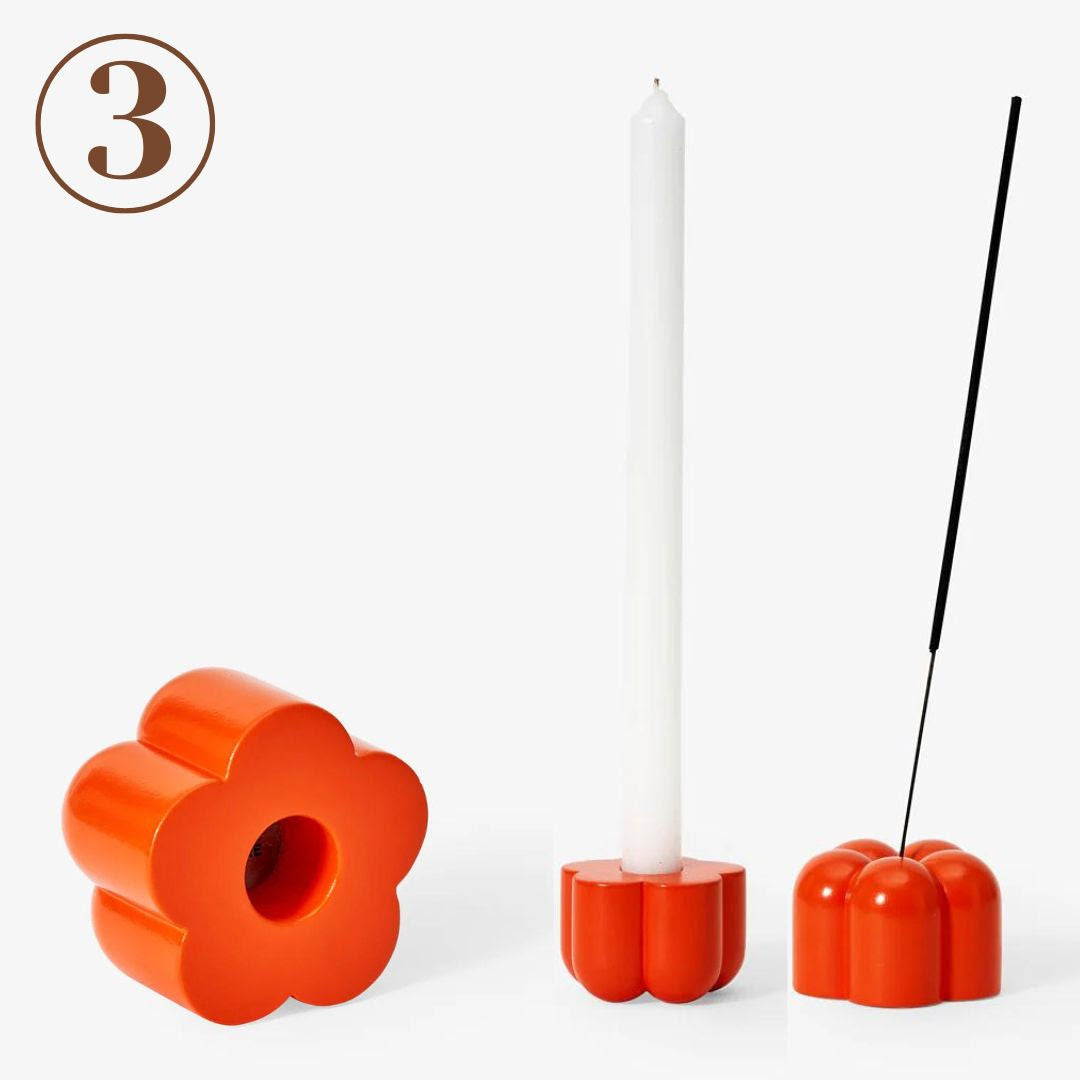 Areaware_Poppy Candle and Incense Holder
