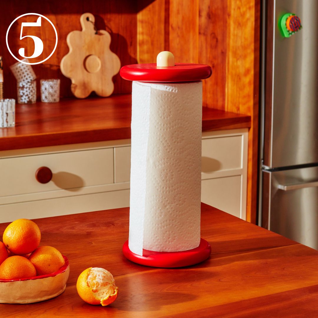 Spool Paper Towel Holder in Red from Areaware