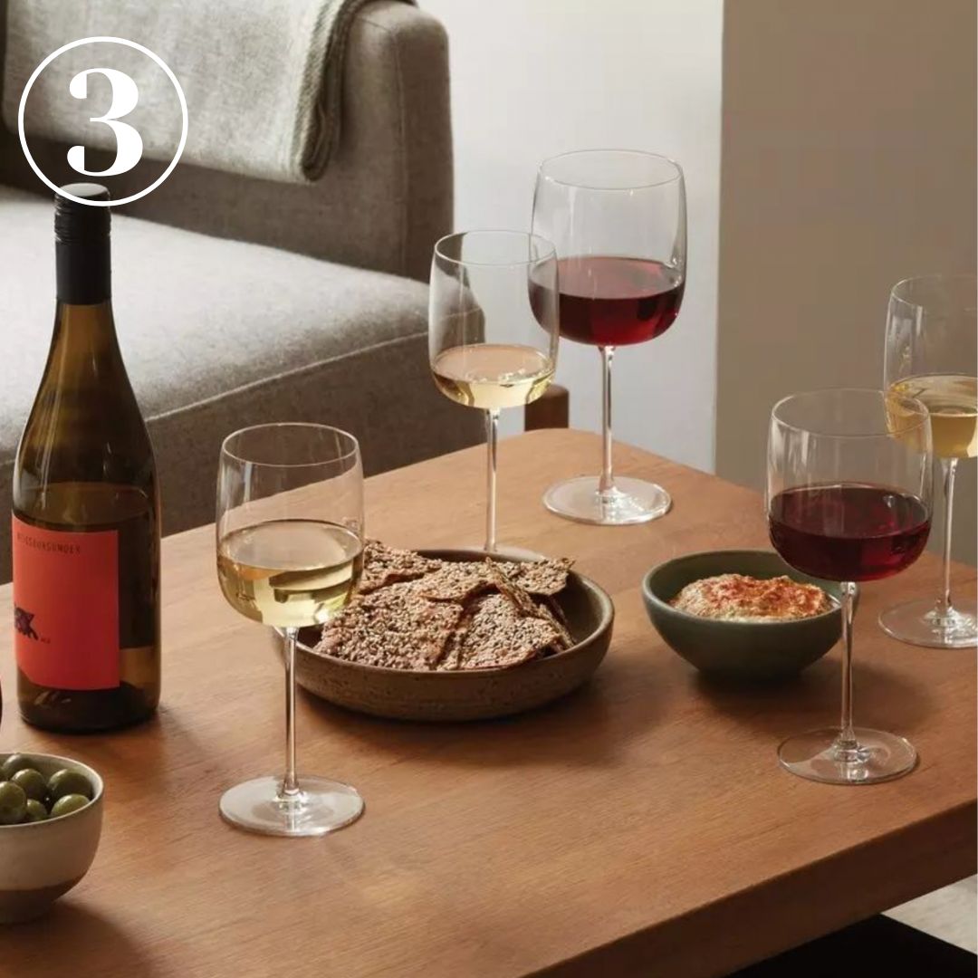 LSA Borough Wine Glasses on table