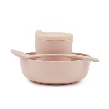 EKOBO Silicone Suction Bowl Set Blush / Terracotta