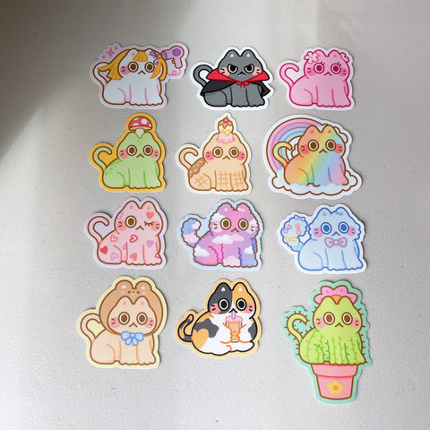 Buy Happy Kawaii Cat Sticker - Die cut stickers - StickerApp