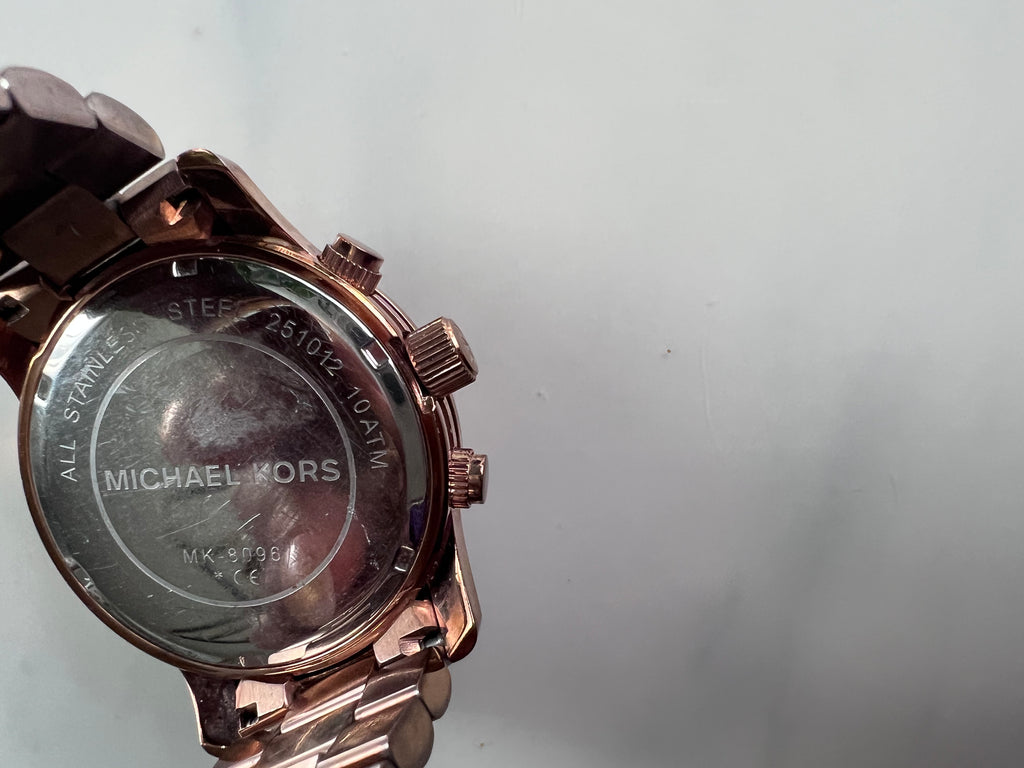 Michael Kors Rose Gold Large Unisex Watch Style 8096