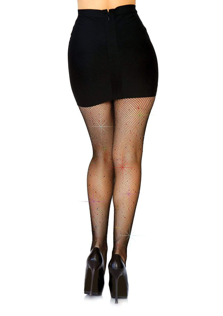 MERYLURE Ultra Strong Plus Size Rhinestone Fishnet Stockings for Women, Rip  Resistant High Waist Sparkly Tights at  Women's Clothing store