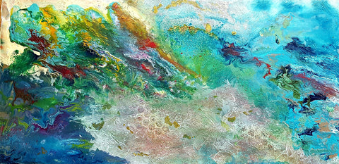 currents textured mixed media art tremundo