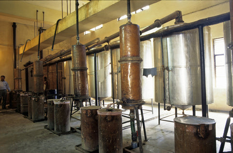 Sandalwood distillery in India