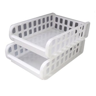 Stuck Basckets Stuck Basckets Front Loading Stackable Desk Tray A Daiso