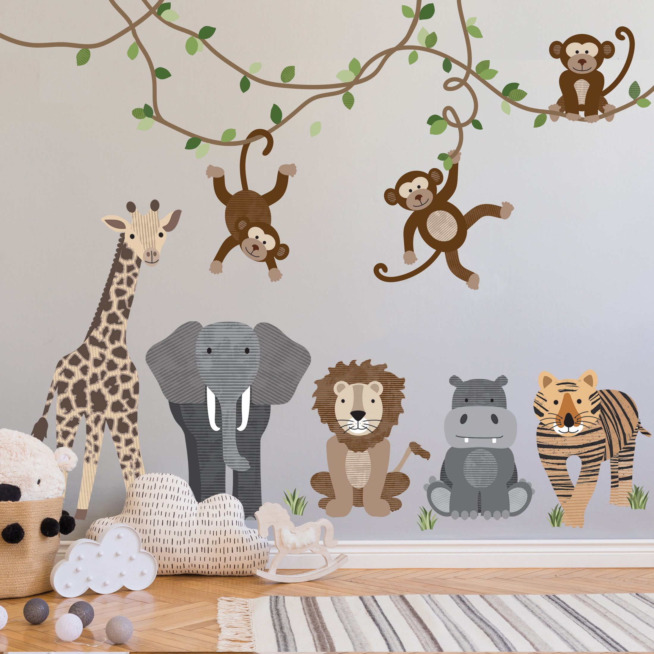 big safari wall decal