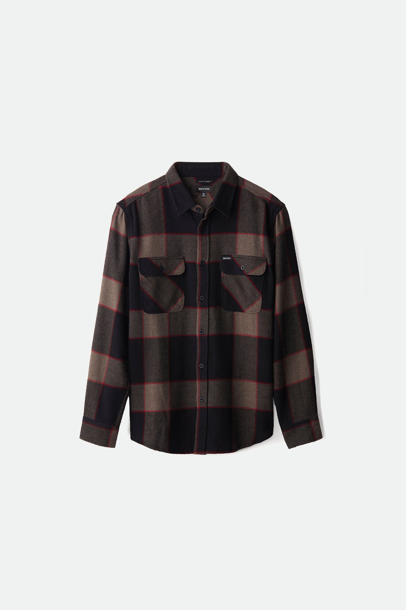 Bowery L/S Flannel - Heather Grey/Charcoal - Brixton Canada product image