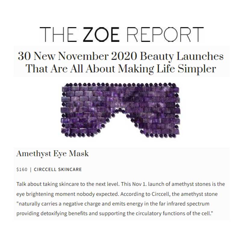 The Zoe Report CircCell Amethyst Eye Mask