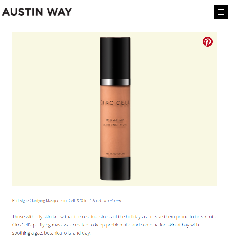 Austin Way Red Algae Mask