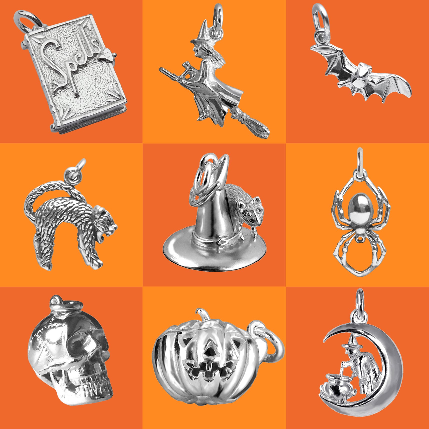 Halloween themed high quality sterling silver charms Charmarama