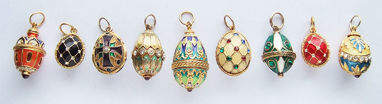 Faberge style Easter egg charms