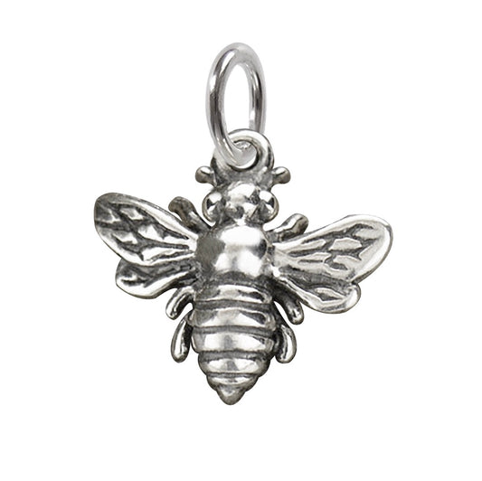 25 pcs Silver Honey Bee Charms 16x21mm