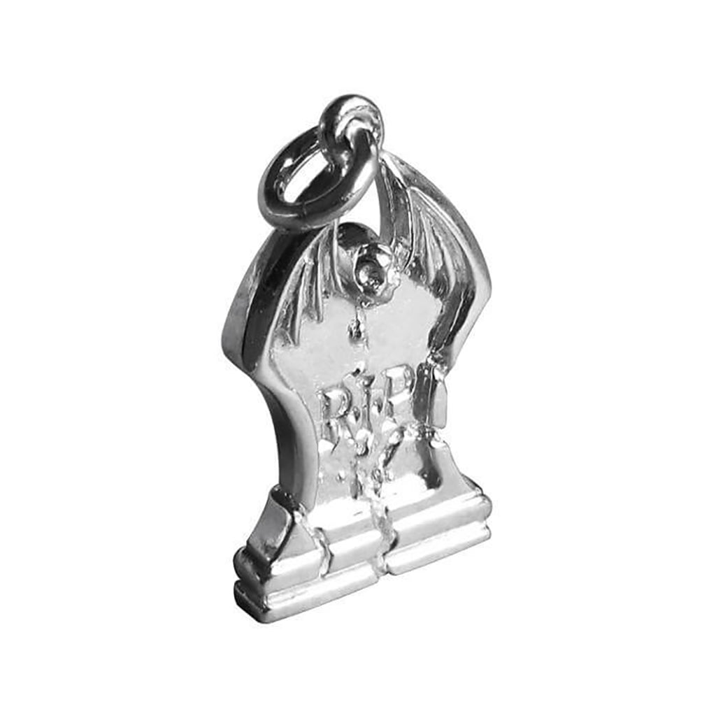 Tombstone Charm in Sterling Silver or Gold 3 Dimensional