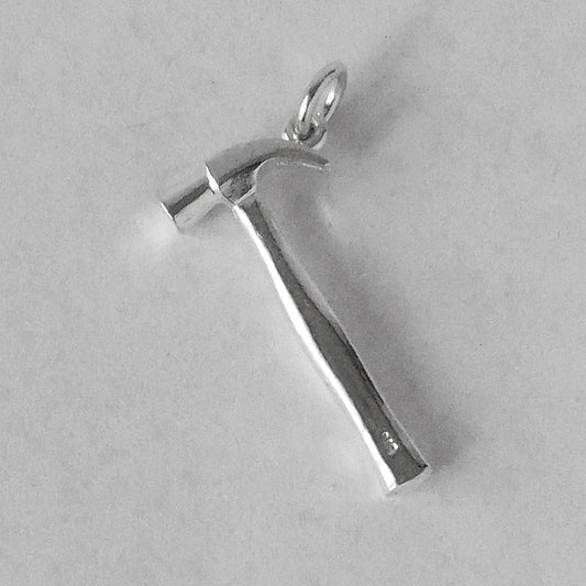 Sterling Silver Hammer Charm - Tiny Tool Charm
