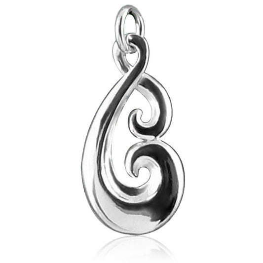Koru Symbol Charm | Sterling Silver Pendant – Charmarama