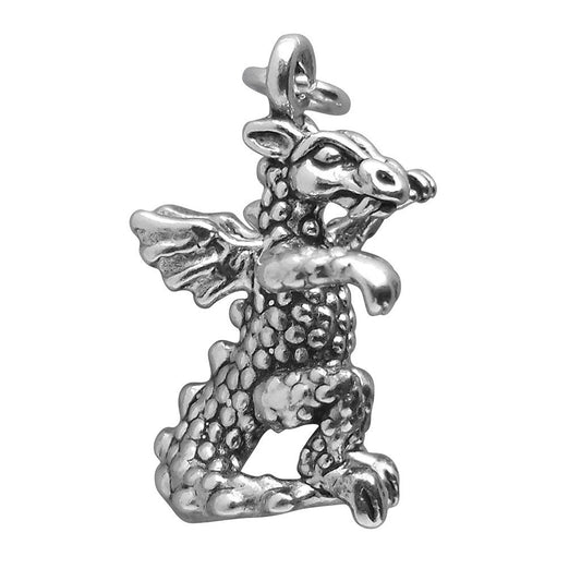 WYSIWYG 4pcs 37x32mm Chinese Dragon Charms For Jewelry Making
