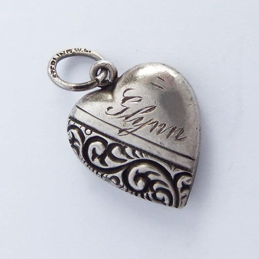 Vintage Walter Lampl Heart Charm  Sterling Silver Enamel – Charmarama