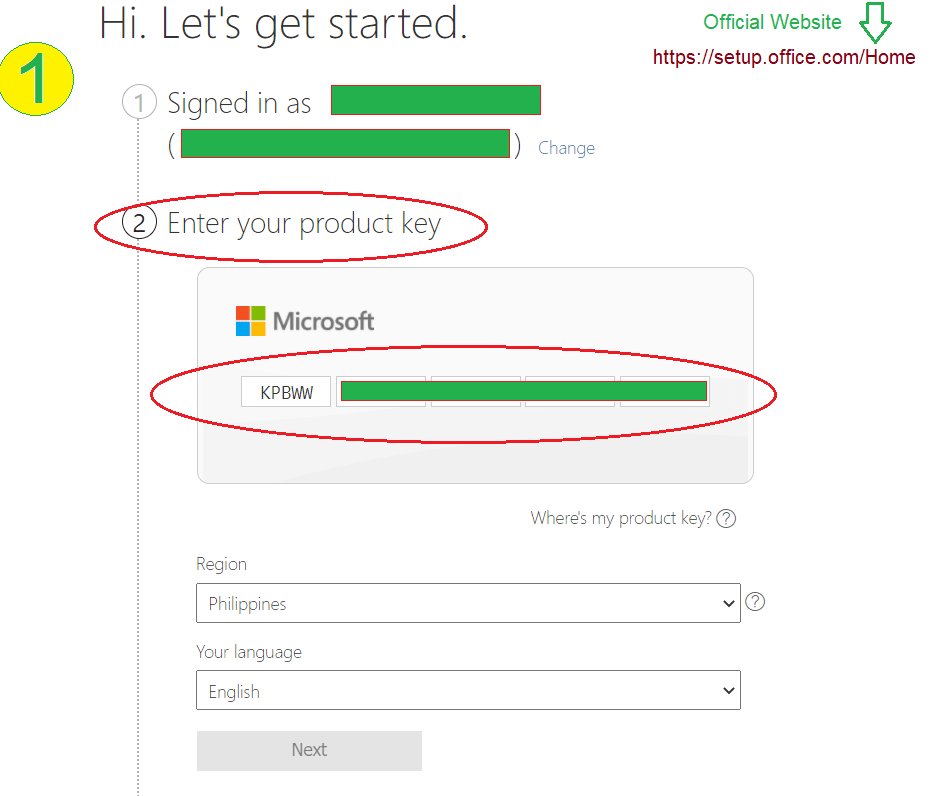 how to change office 2016 product key