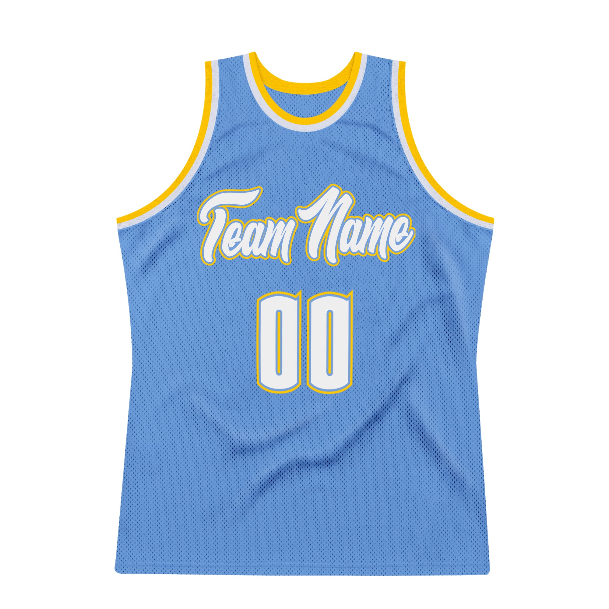 Custom Light Blue White-Gold Authentic Throwback Basketball Jersey Sale ...