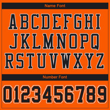 Load image into Gallery viewer, Custom Orange Black-White Mesh Authentic Football Jersey - Fcustom
