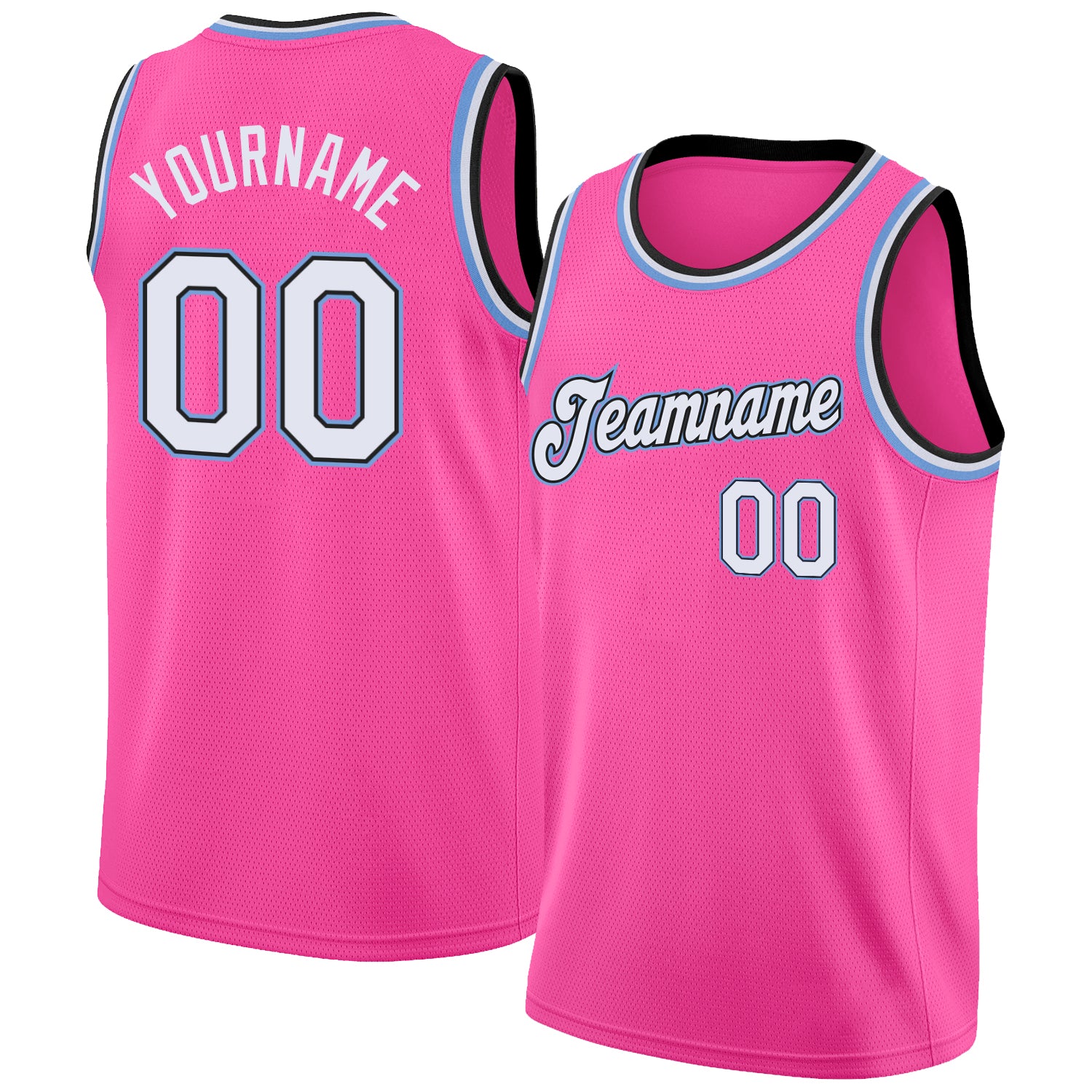 pink and white basketball jersey