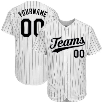 Custom Gray Black Pinstripe Red-Black Authentic Baseball Jersey Discount