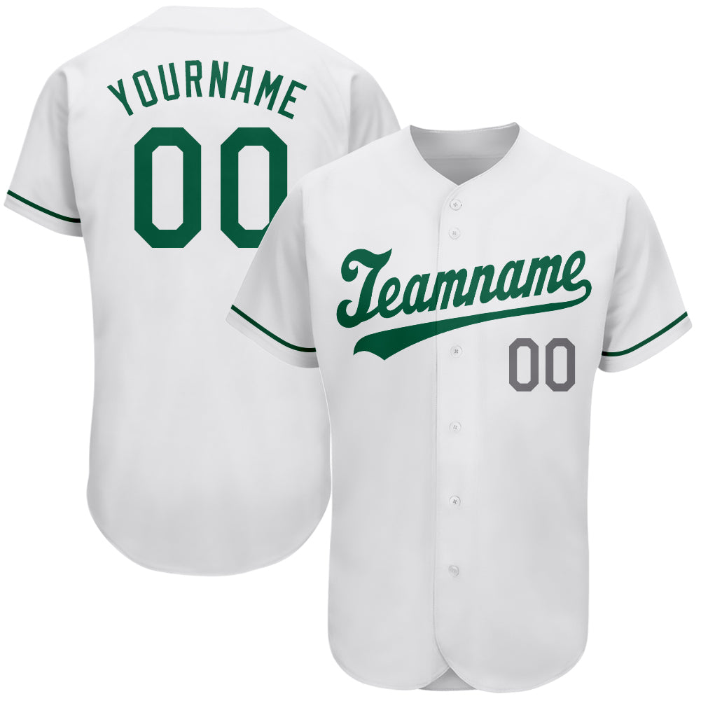 green and white baseball jersey