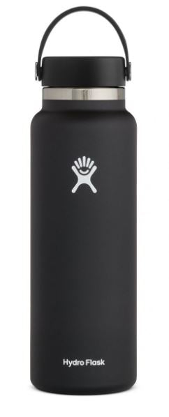 Hydro Flask Bottle, Wide Mouth, Black, 32 Ounce