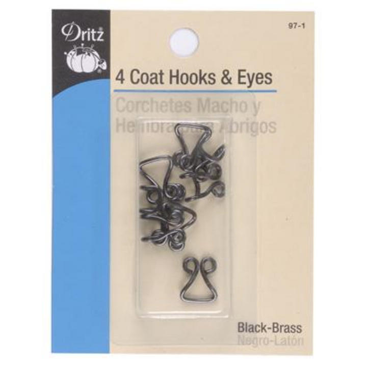 Swim Suit Bra Hooks Black 3/4in - 072879103915