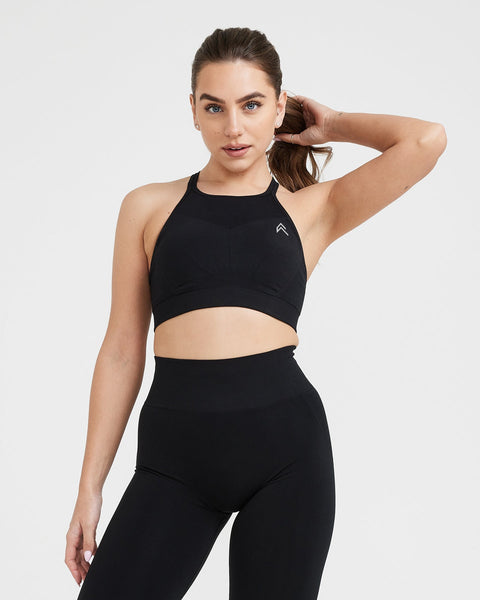 Black Halter Neck Bralette Women Oner Active Eu