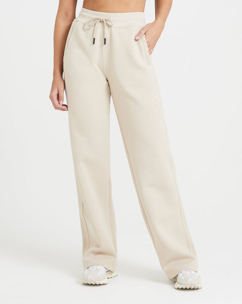 Ladies Straight Leg Joggers - Sage - with Pockets