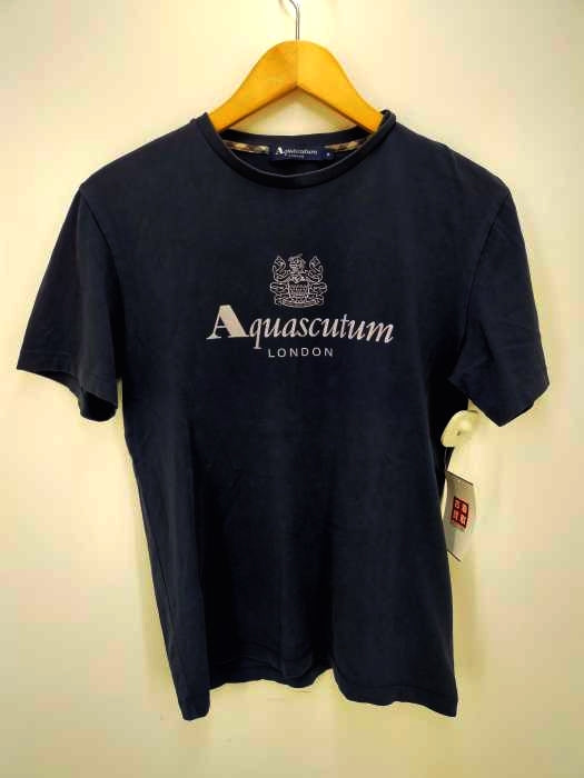 おすすめ】 英国製 Aquasqutum アクアスキュータム 刺繍 カレッジ