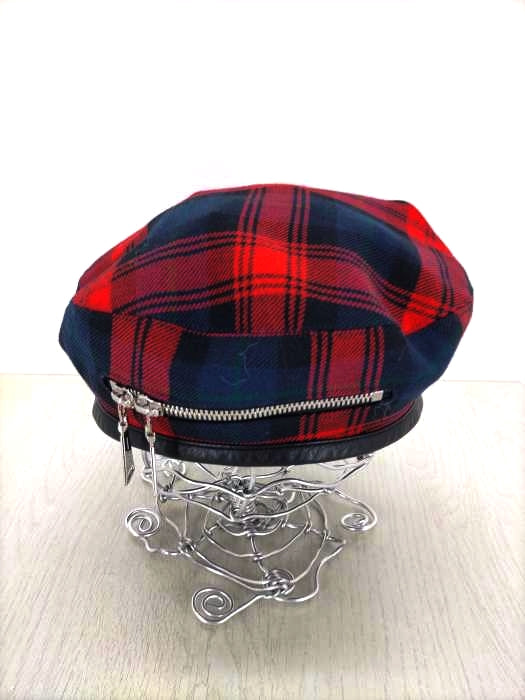 日本最大の ACUOD by CHANU tartan zip beretベレー帽 econet.bi