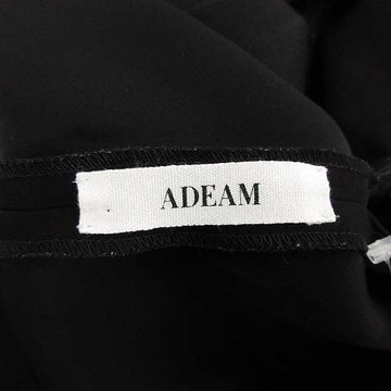 全新品 ノースリーブ ADEAM リボン 黒 ワンピース ひざ丈ワンピース