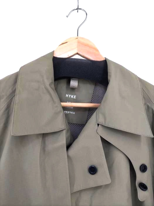 22SS HYKE PERTEX TRENCH COAT BLACK 4 | kamed.az