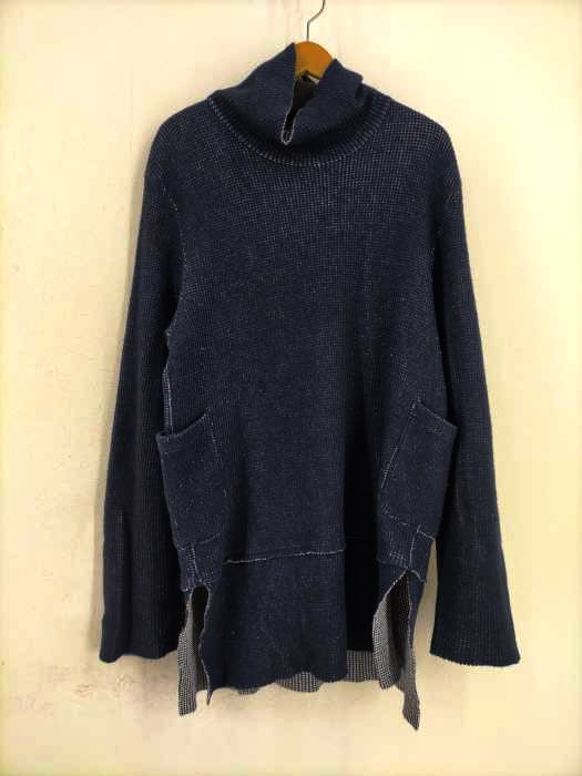 SUNSEA(サンシー)ワッフルタートルネックニット 【中古】【ブランド